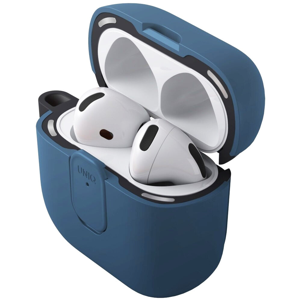 Puzdro UNIQ Clyde pre Apple AirPods 4, Modro Čierne