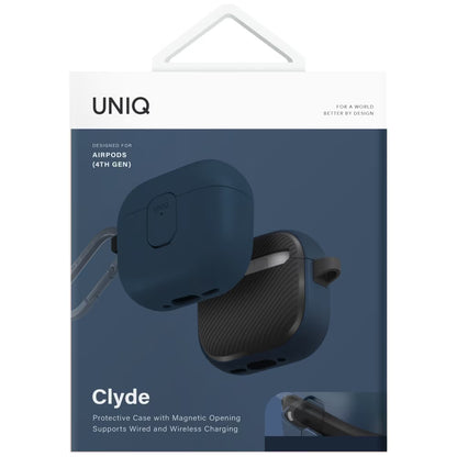Puzdro UNIQ Clyde pre Apple AirPods 4, Modro Čierne