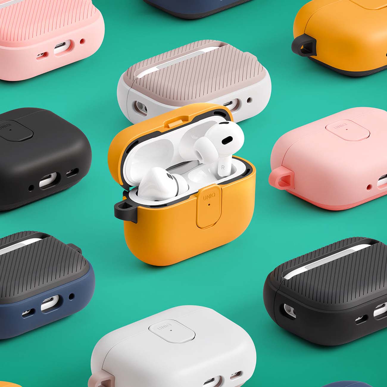 Puzdro UNIQ Clyde pre Apple AirPods 4, Coral