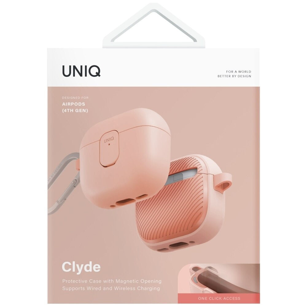 Puzdro UNIQ Clyde pre Apple AirPods 4, Coral