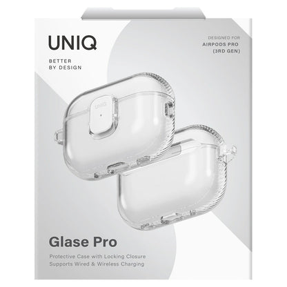 Obal UNIQ Glase Pro pre Apple AirPods Pro 3, Priehľadný