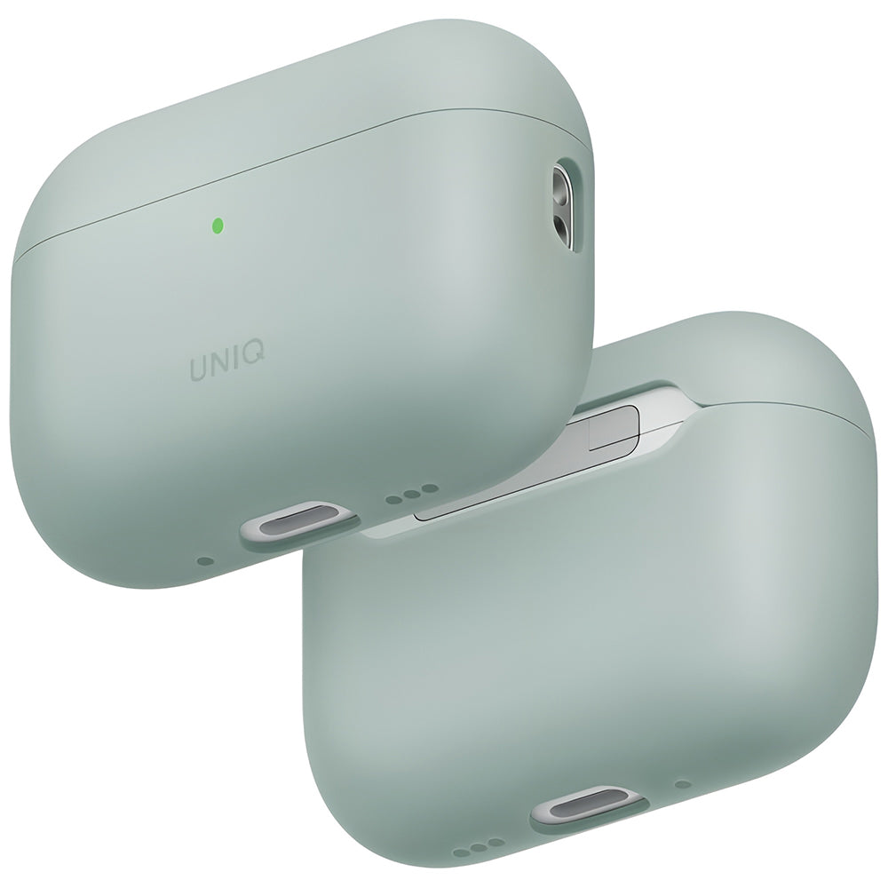 Puzdro UNIQ Lino pre Apple AirPods Pro 3, Mätovo zelené