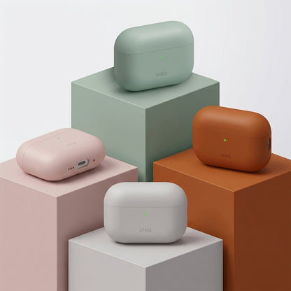 Puzdro UNIQ Lino pre Apple AirPods Pro 3, Mätovo zelené