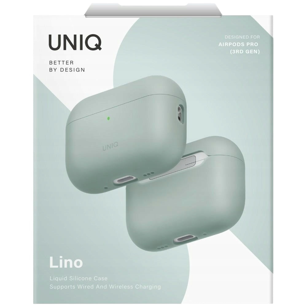 Puzdro UNIQ Lino pre Apple AirPods Pro 3, Mätovo zelené