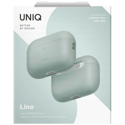 Puzdro UNIQ Lino pre Apple AirPods Pro 3, Mätovo zelené