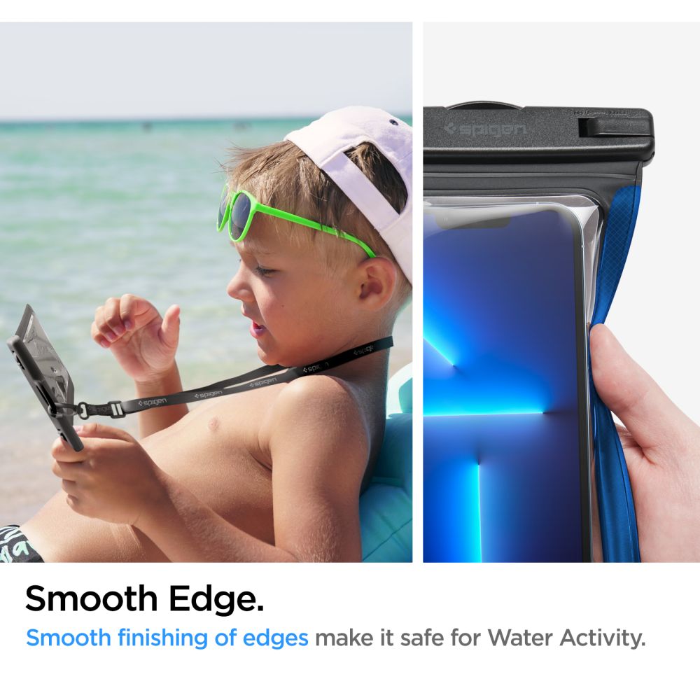 Univerzálny vodotesný obal na telefón 3.5inch - 7inch, Spigen, A601, Čierny AMP04525