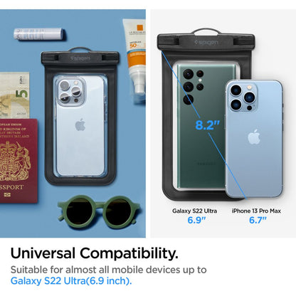 Univerzálny vodotesný obal na telefón 3.5inch - 7inch, Spigen, A601, Čierny AMP04525