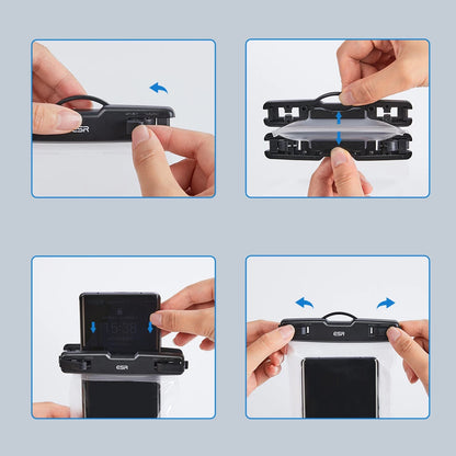 Univerzálny vodotesný obal na telefón max. 6,5 palca, ESR, čierny