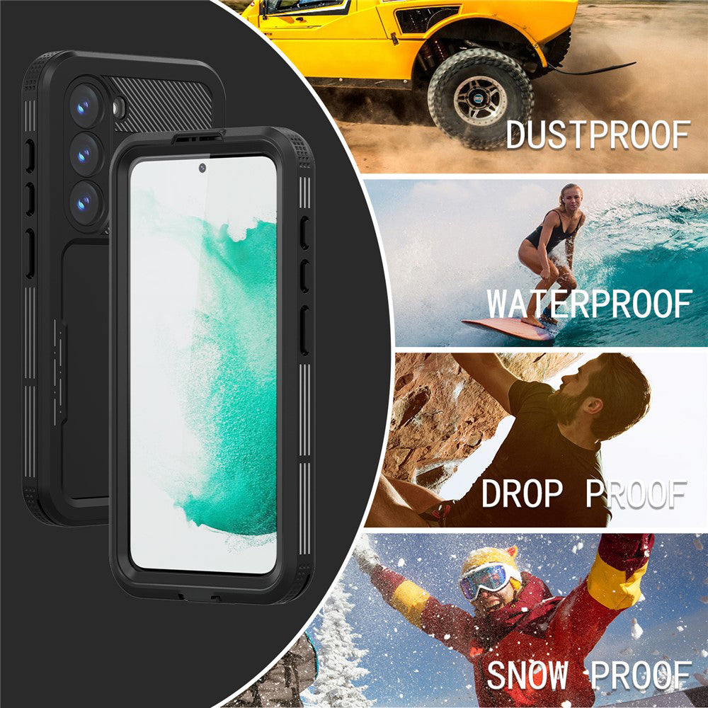 Waterproof Case for Samsung Galaxy S26 Plus, ShellBox, Black