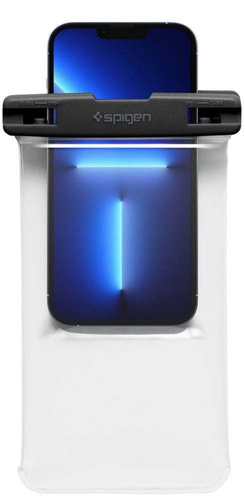 Univerzálny vodotesný obal na telefón max. 8,2 palca, Spigen, A601, Priehľadný