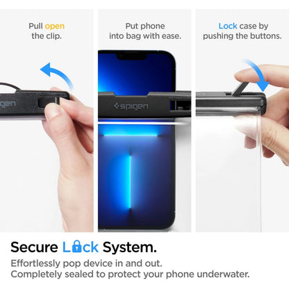 Univerzálny vodotesný obal na telefón max. 8,2 palca, Spigen, A601, Priehľadný