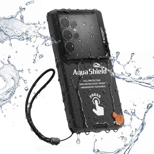 Univerzálne vodotesné puzdro Spigen pre telefón max. 6,9 palca, Aqua Shield A604, čierne ACS11675