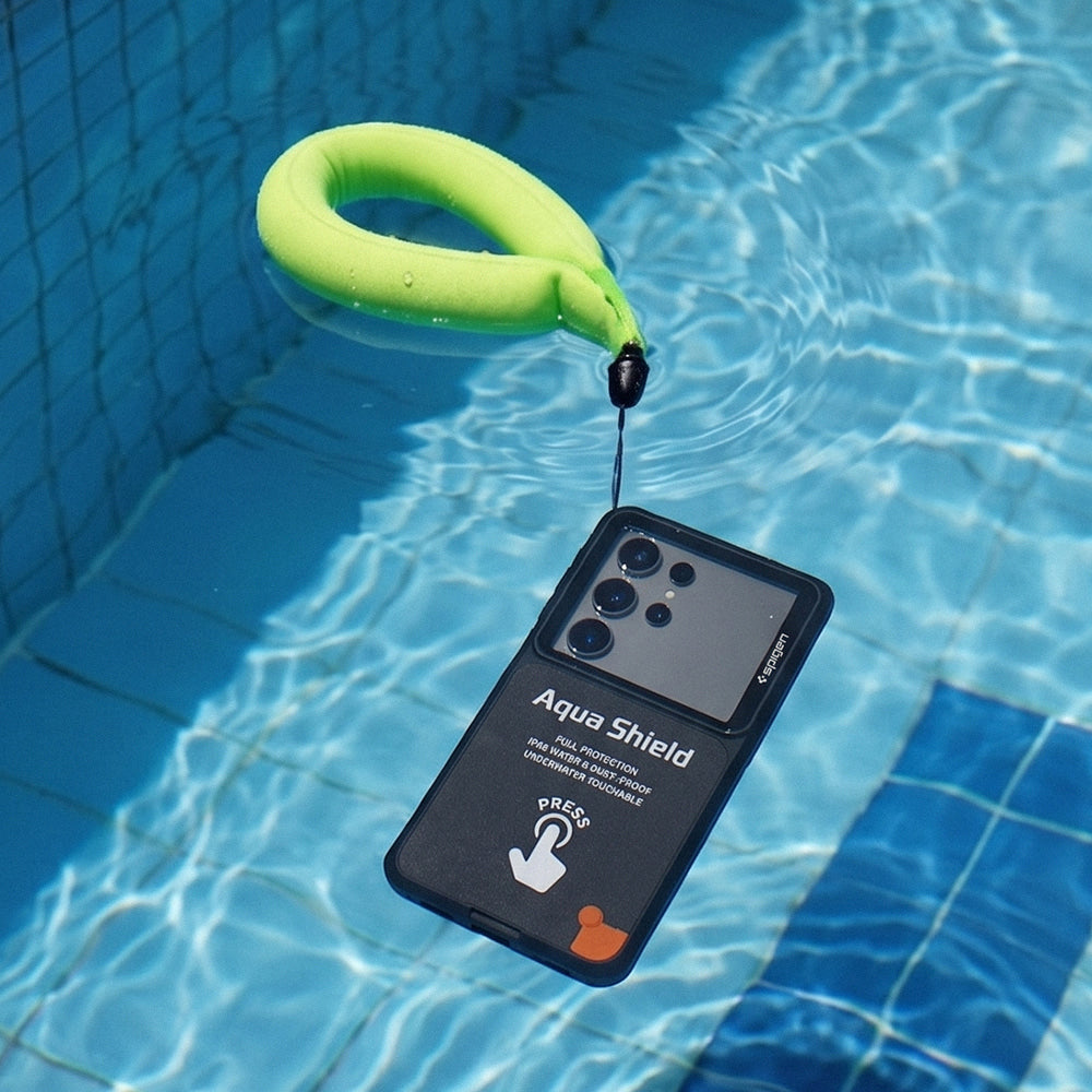 Spigen Universal Waterproof Case for Phone max. 6.9inch, Aqua Shield A604, Black ACS11675