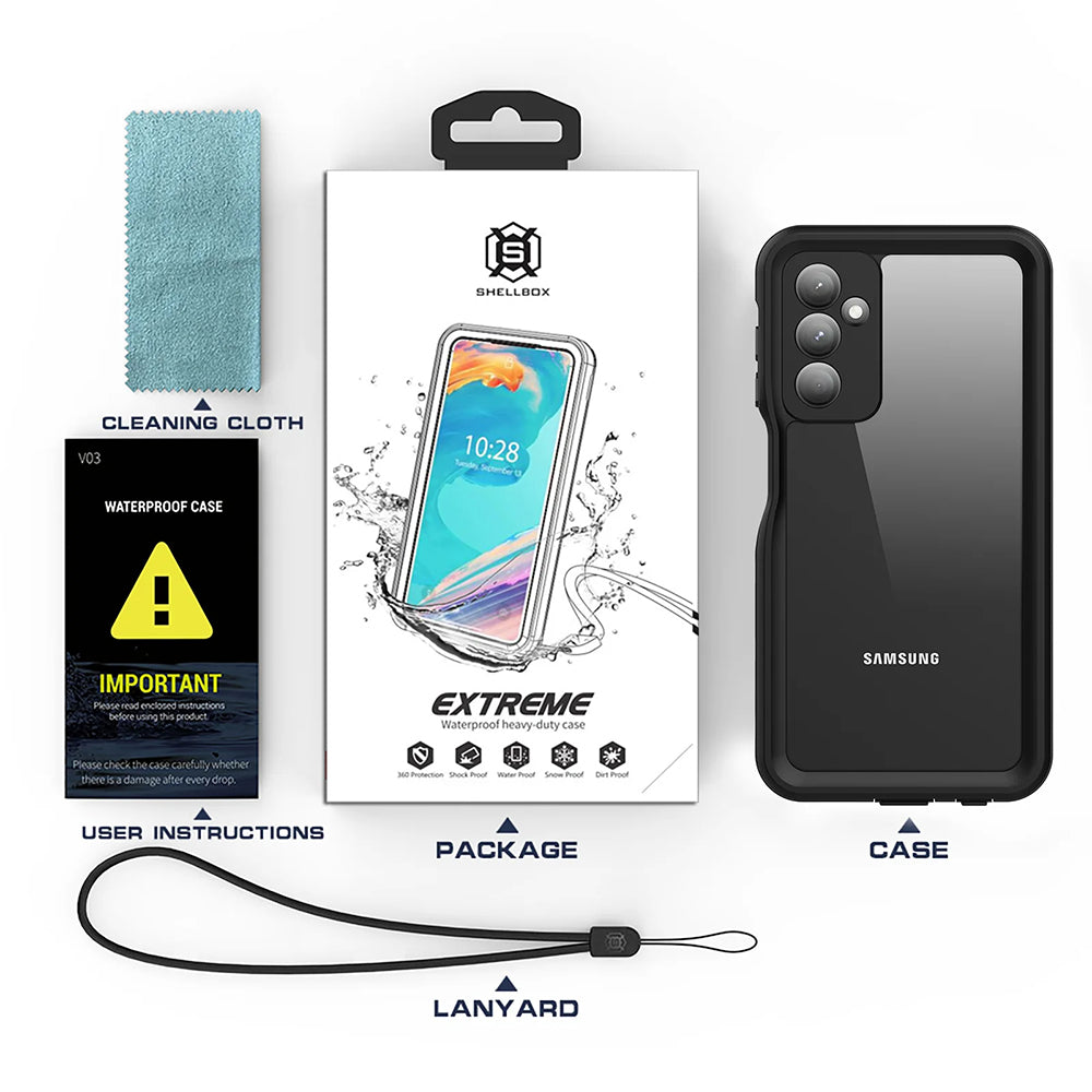 Vodotesné puzdro pre Samsung Galaxy A25 A256, ShellBox, čierne