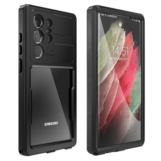 Vodotesné puzdro pre Samsung Galaxy S23 Ultra S918, ShellBox, čierne