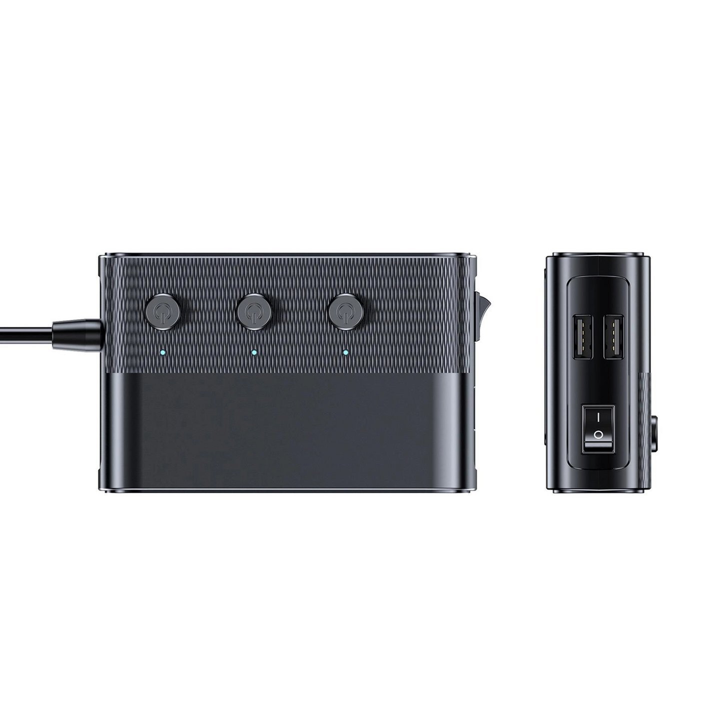 Auto nabíjačka 3MK Power Splitter, 120W, 3A, 3 x USB-A - 1 x USB-C - 3 x Rozšírenie zapaľovača, Čierna