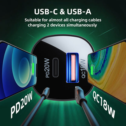 Auto nabíjačka Acefast B1, 38W, 3A, 1 x USB-A - 1 x USB-C, Čierna