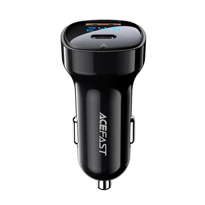 Auto nabíjačka Acefast B4, 66W, 3A, 1 x USB-A - 1 x USB-C, Čierna