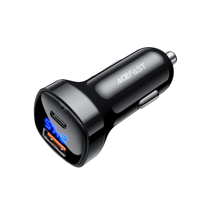 Auto nabíjačka Acefast B4, 66W, 3A, 1 x USB-A - 1 x USB-C, Čierna
