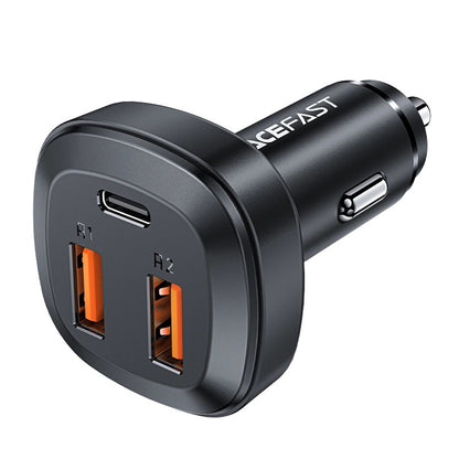 Auto nabíjačka Acefast B9, 66W, 5A, 2 x USB-A - 1 x USB-C, Čierna
