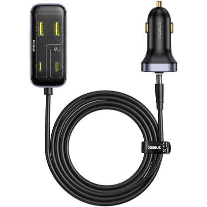 Auto nabíjačka Baseus BackseatPal L1, 110W, 3A, 3 x USB-A - 3 x USB-C, Čierna C00081100121-00