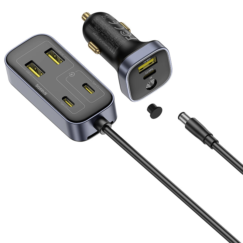 Auto nabíjačka Baseus BackseatPal L1, 110W, 3A, 3 x USB-A - 3 x USB-C, Čierna C00081100121-00