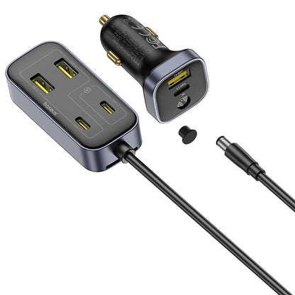 Auto nabíjačka Baseus BackseatPal L1, 110W, 3A, 3 x USB-A - 3 x USB-C, Čierna C00081100121-00