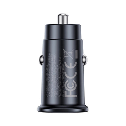 Auto nabíjačka Baseus GoTrip, 30W, 3A, 1 x USB-A - 1 x USB-C, Čierna