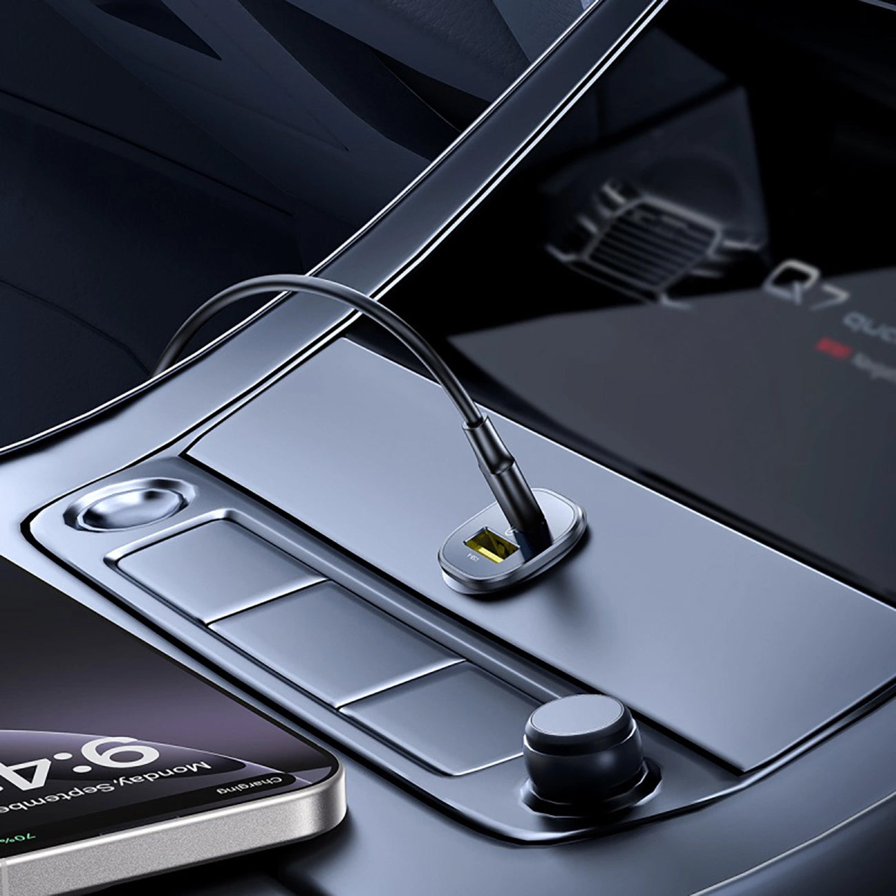 Auto nabíjačka Baseus GoTrip, 30W, 3A, 1 x USB-A - 1 x USB-C, Čierna
