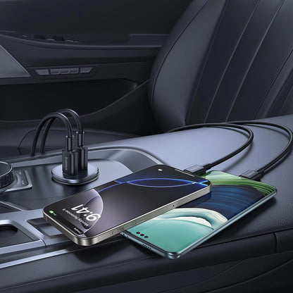 Auto nabíjačka Baseus GoTrip, 30W, 3A, 1 x USB-A - 1 x USB-C, Čierna