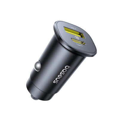 Auto nabíjačka Baseus GoTrip, 30W, 3A, 1 x USB-A - 1 x USB-C, Čierna