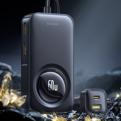 Auto nabíjačka Baseus PrimeTrip VW1, 105W, 3A, 3 x USB-A - 2 x USB-C, Čierna C00069000121-00