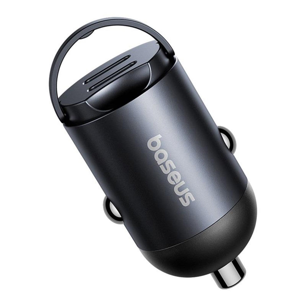 Auto nabíjačka Baseus Tiny Star, 30W, 3A, 2 x USB-C, Čierna C00035001121-03