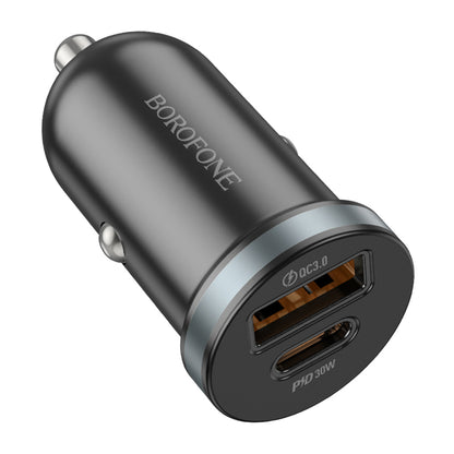 Nabíjačka do auta Borofone BZ22 Scenery, 30 W, 3A, 1 x USB-A - 1 x USB-C, čierna 