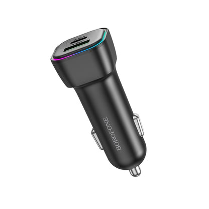 Auto nabíjačka Borofone BZ28A Trophie, 30W, 3A, 1 x USB-A - 1 x USB-C, Čierna