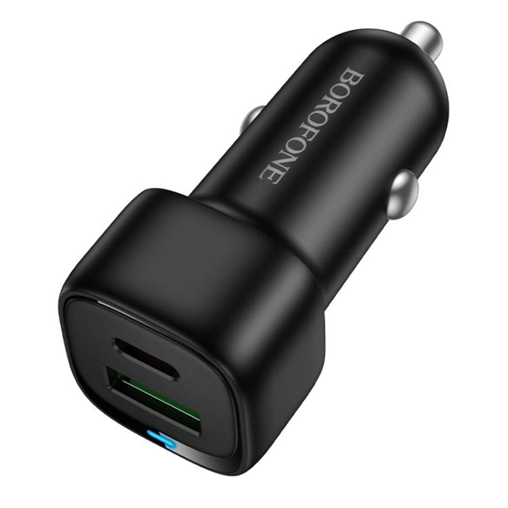Auto nabíjačka Borofone BZ34B Cloud, 38W, 3A, 1 x USB-A - 1 x USB-C, Čierna
