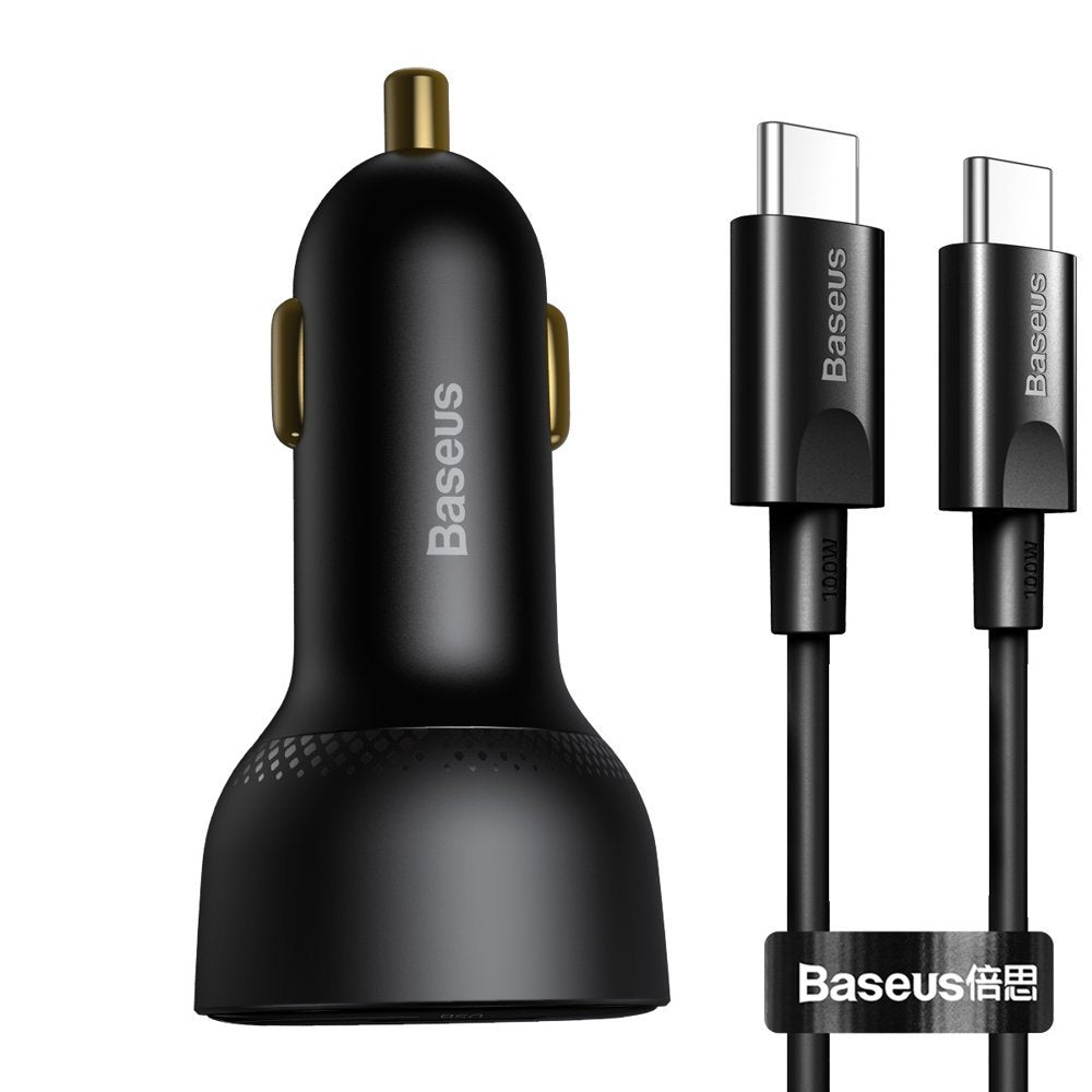 Auto nabíjačka s káblom USB-C Baseus Superme, 100W, 5A, 1 x USB-A - 1 x USB-C, Čierna TZCCZX-01