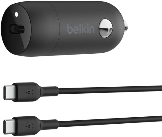 Autonabíjačka s káblom USB-C Belkin BoostCharge, 30W, 3A, 1 x USB-C, čierna CCA004bt1MBK-B6