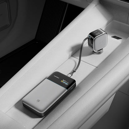 Autonabíjačka s USB-C káblom Cuktech CC903P Displej, 100W, 5A, 1 x USB-A - 1 x USB-C, Sivá