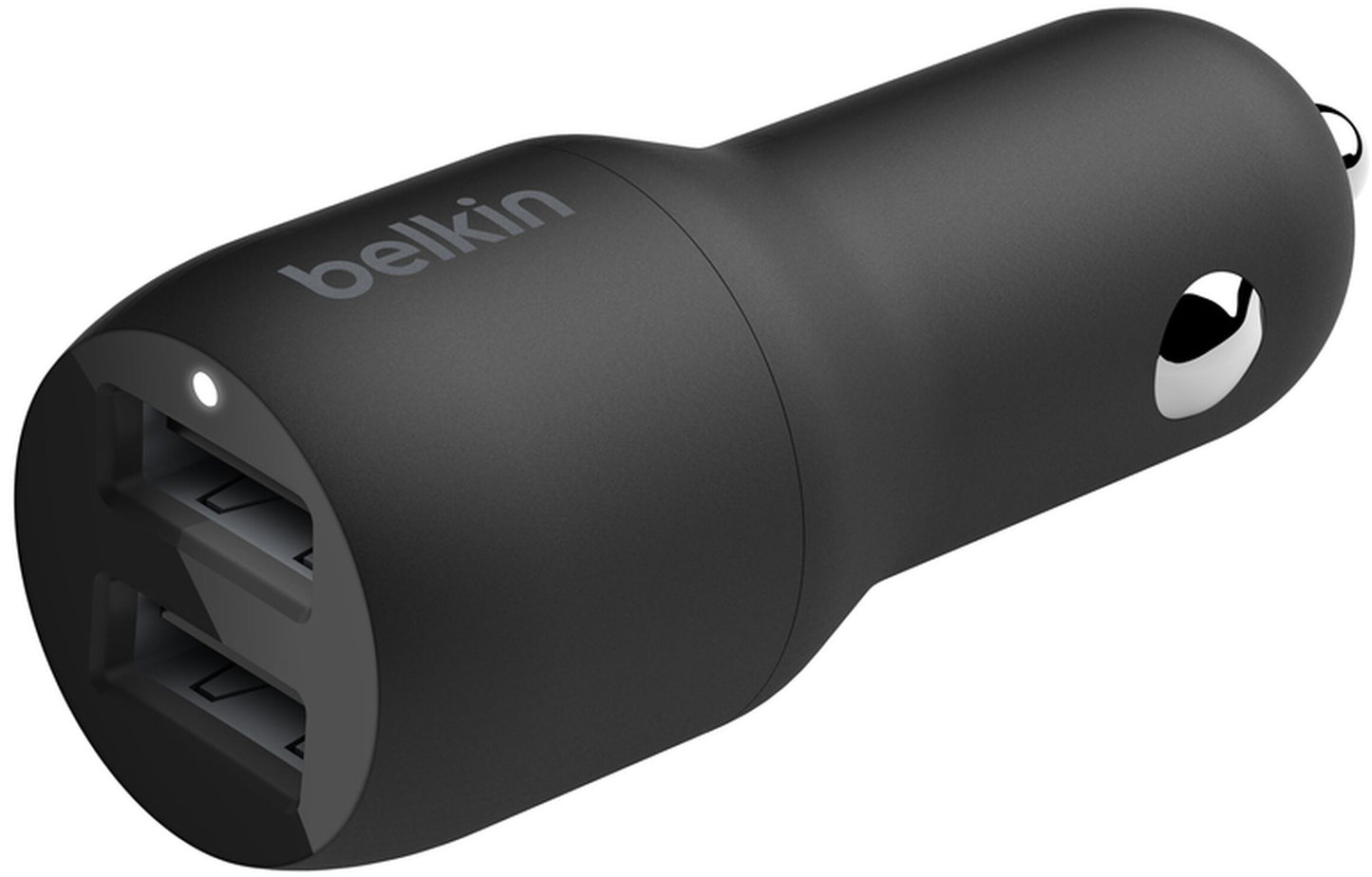 Autonabíjačka s káblom Lightning Belkin BoostCharge Dual, 24W, 2,4A, 2 x USB-A, čierna CCD001bt1MBK