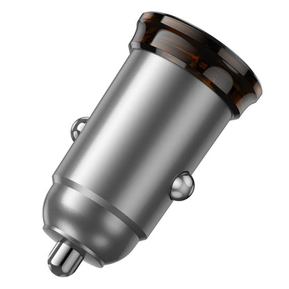 Auto nabíjačka s USB-C káblom HOCO NZ16A, 43W, 3A, 1 x USB-A - 1 x USB-C, Sivá