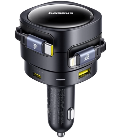 Autonabíjačka s káblom USB-C / Lightning Baseus Enjoyment Max, 90 W, 1 × USB-A – 1 × USB-C, čierna C00035507121-02