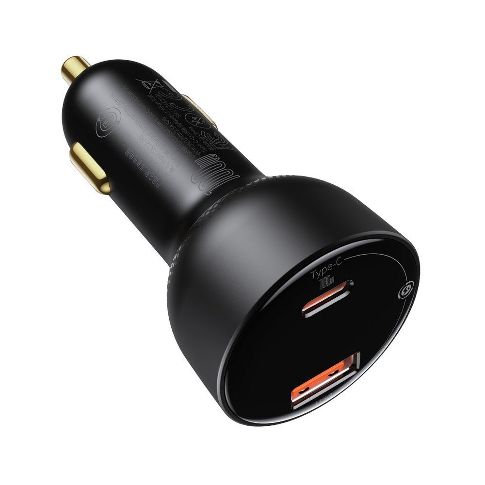 Auto nabíjačka s káblom USB-C Baseus Superme, 100W, 5A, 1 x USB-A - 1 x USB-C, Čierna TZCCZX-01