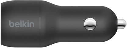 Autonabíjačka s káblom USB-C Belkin BoostCharge Dual, 24W, 2,4A, 2 x USB-A, čierna CCE001bt1MBK