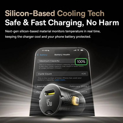 Baseus PrimeTrip VP2 Car Charger with USB-C Cable, 45W, 3A, 1 x USB-C, Black C0206800