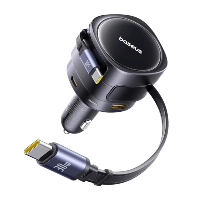 Autonabíjačka s káblom USB-C Baseus Enjoyment Max, 90 W, 1 × USB-A – 1 × USB-C, čierna C00035507121-03