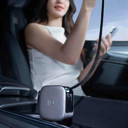 Autonabíjačka s USB-C káblom Cuktech CC903P Displej, 100W, 5A, 1 x USB-A - 1 x USB-C, Sivá