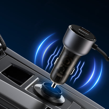 Auto nabíjačka s Lightning káblom Yesido Y57, 50W, 3A, 1 x USB-A - 1 x USB-C, Čierna