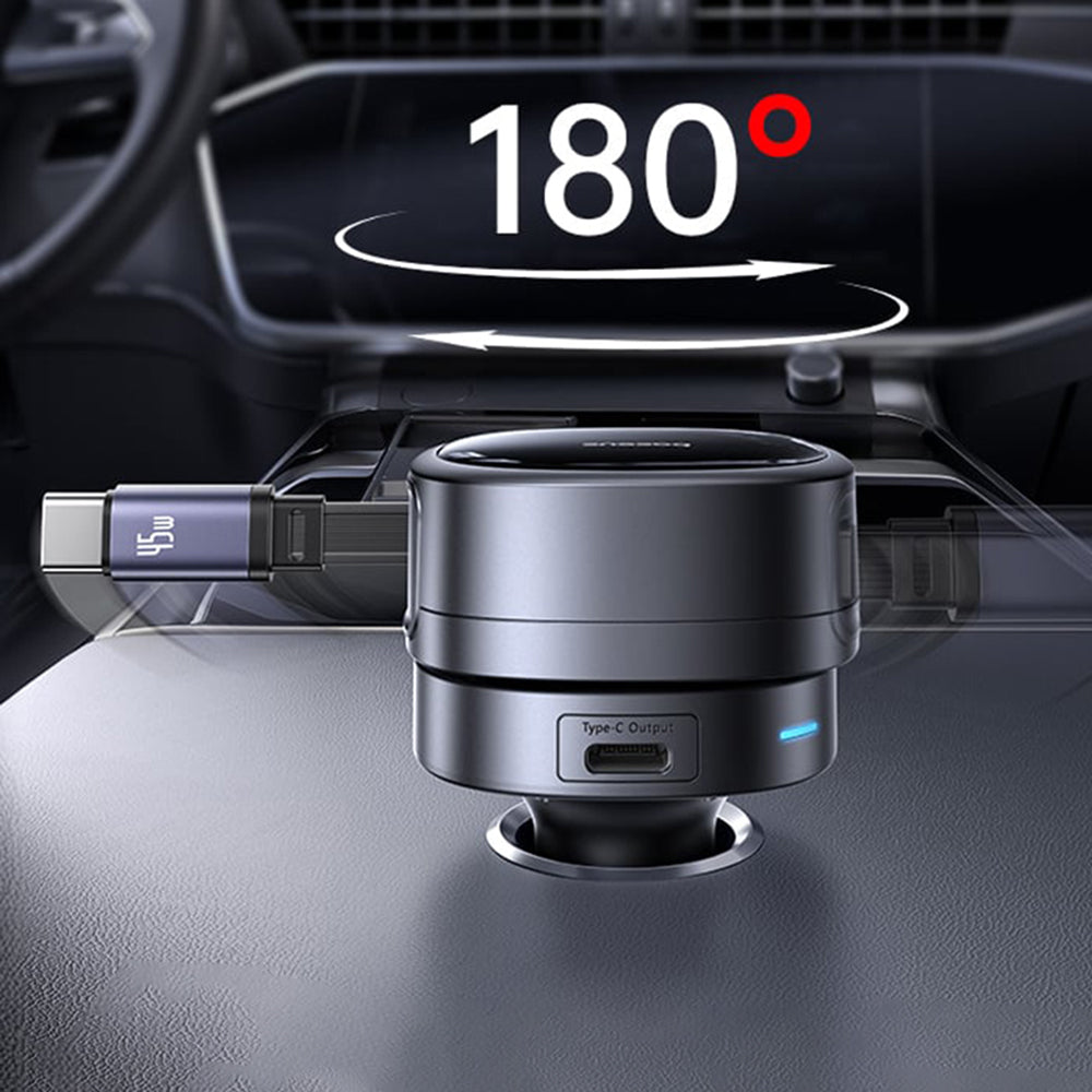 Car Charger with USB-C Cable Baseus PrimeTrip VR1, 60W, 3A, 1 x USB-A - 1 x USB-C, Black C00069001121-00