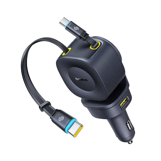 Auto nabíjačka s USB-C káblom Baseus PrimeTrip VR2 Max, 163W, 3A, 1 x USB-A - 1 x USB-C, Čierna P10162701313-00